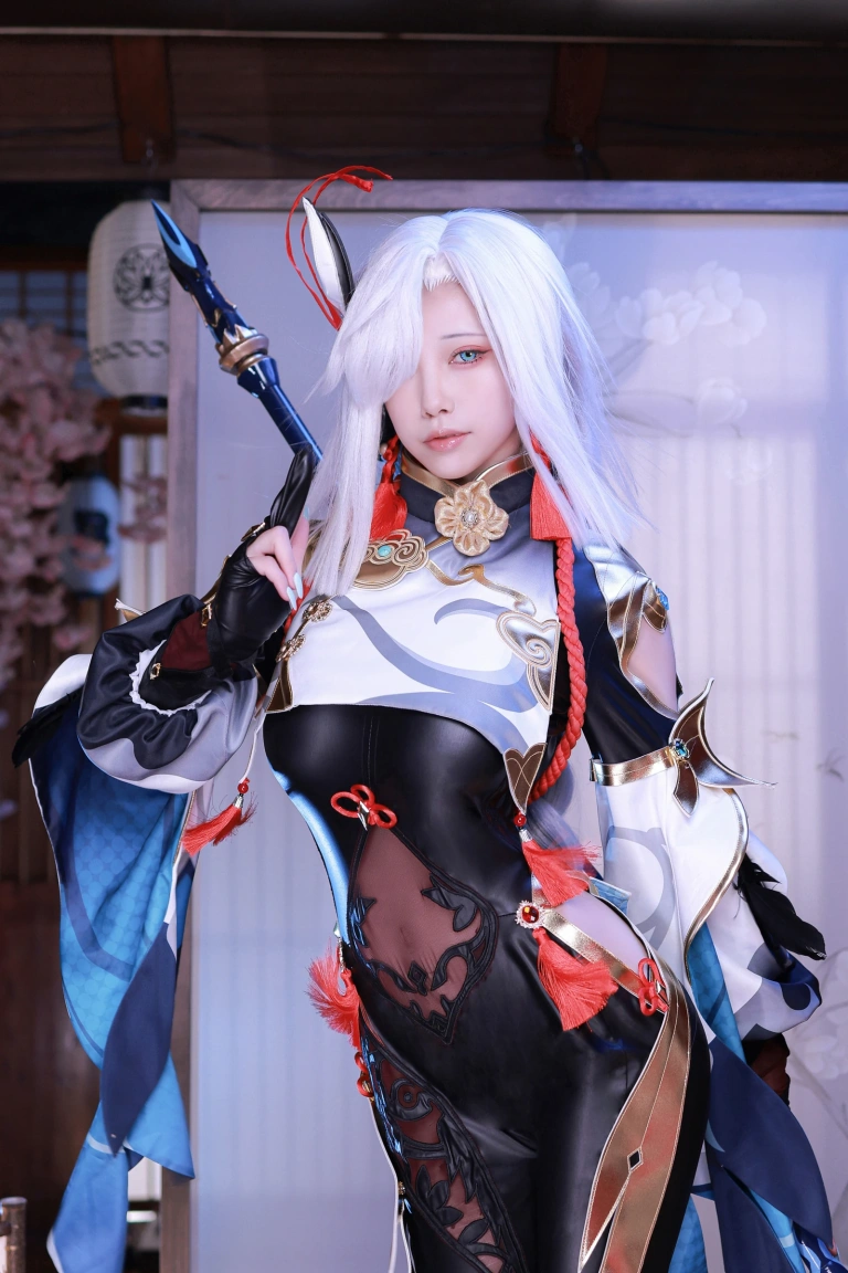 水淼Aqua《原神 申鶴》主题写真：90张全套美图