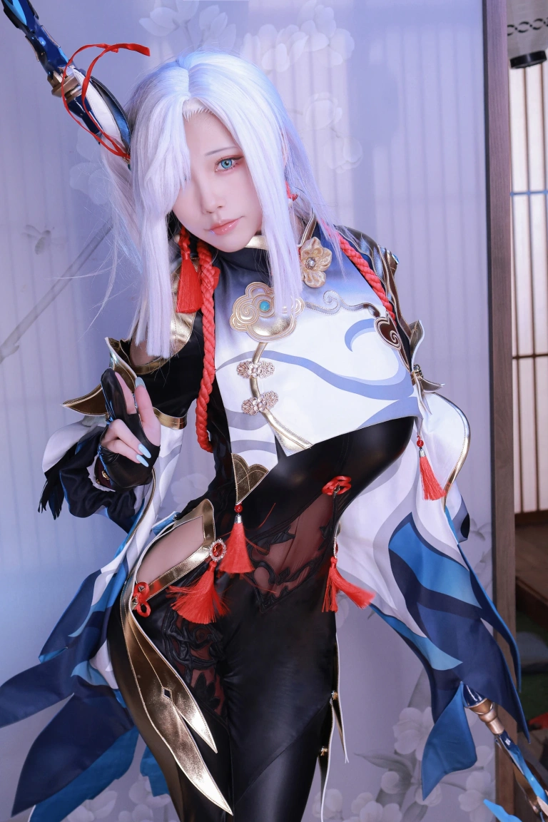 水淼Aqua《原神 申鶴》主题写真：90张全套美图