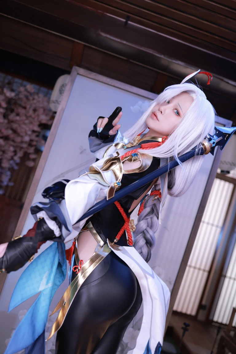 水淼Aqua《原神 申鶴》主题写真：90张全套美图