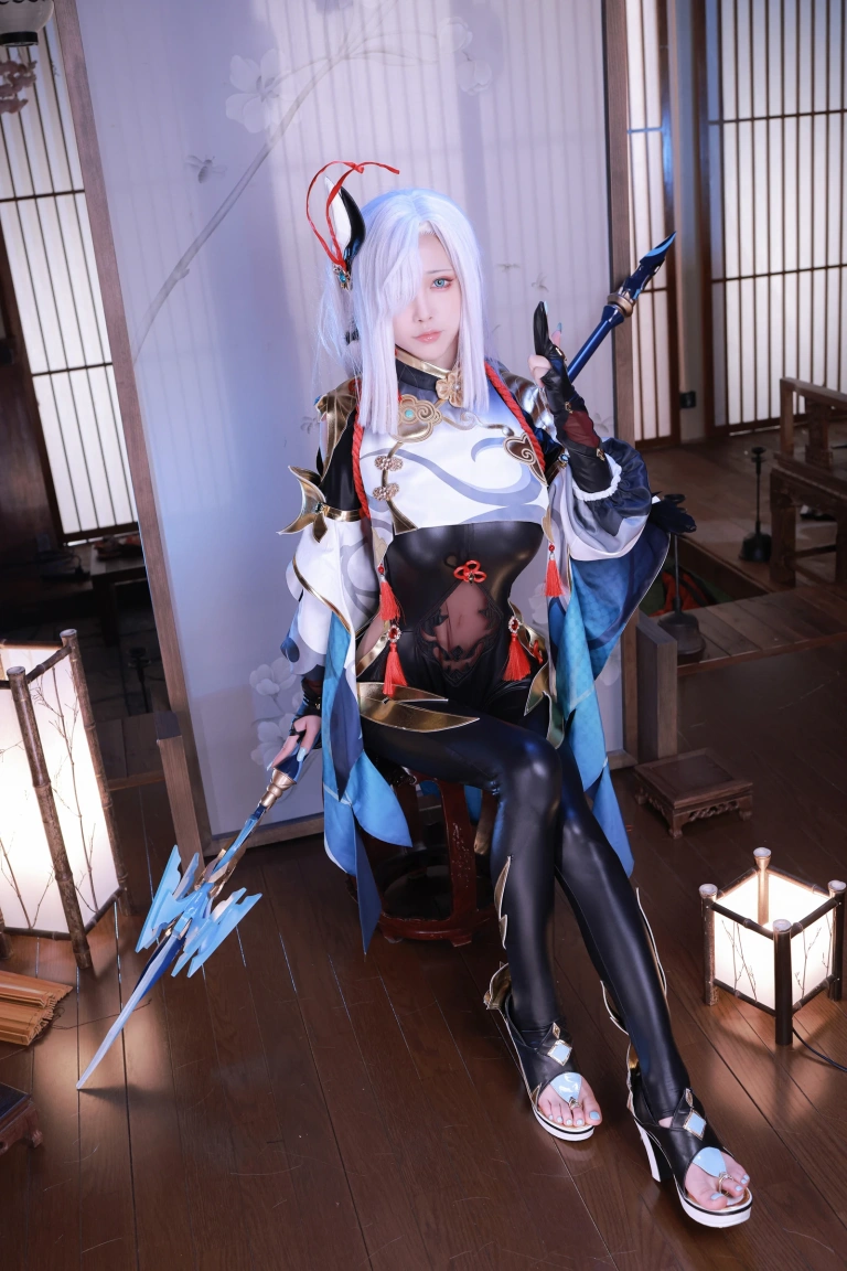 水淼Aqua《原神 申鶴》主题写真：90张全套美图