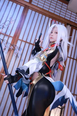 水淼Aqua《原神 申鶴》主题写真：90张全套美图