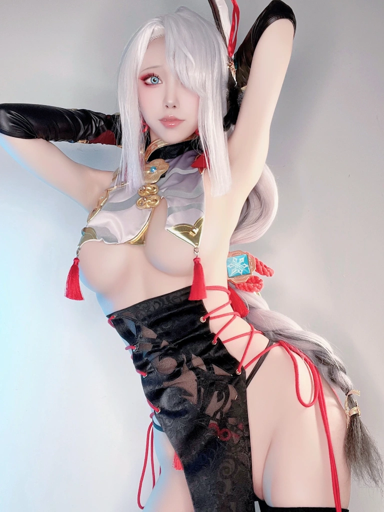 水淼Aqua《原神 申鶴 自拍》主题写真：57张全套美图