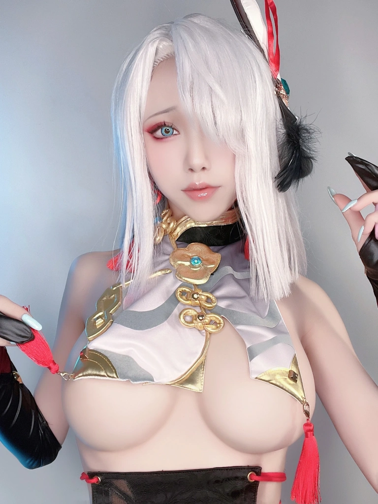 水淼Aqua《原神 申鶴 自拍》主题写真：57张全套美图