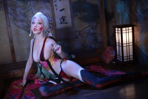 水淼Aqua《鬼灭之刃 上弦陆堕姬》主题写真：83张全套美图