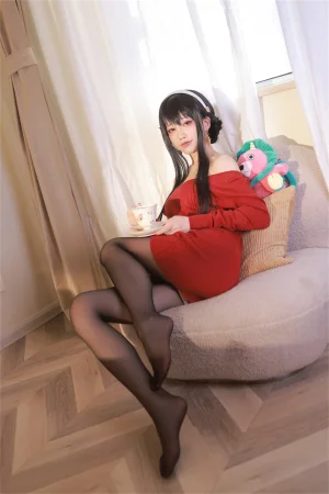 水淼Aqua《约尔 红毛衣》主题写真：68张全套美图
