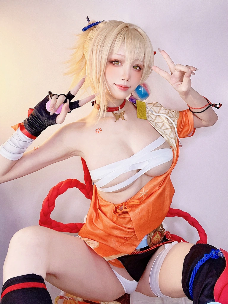 水淼Aqua《稻妻 宵宫 自拍》主题写真：18张全套美图