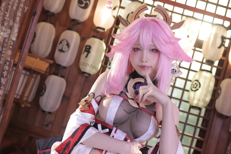 水淼Aqua《八重神子（新）》主题写真：93张全套美图