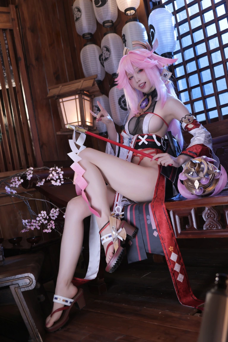 水淼Aqua《八重神子（新）》主题写真：93张全套美图