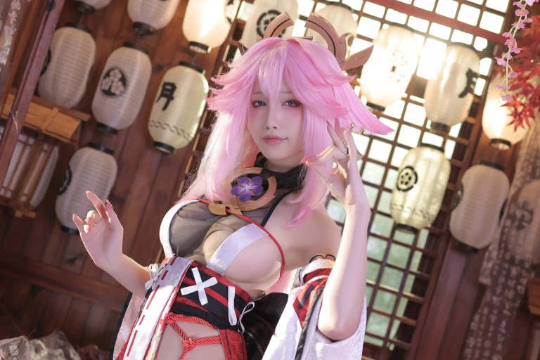 水淼Aqua《八重神子（新）》主题写真：93张全套美图