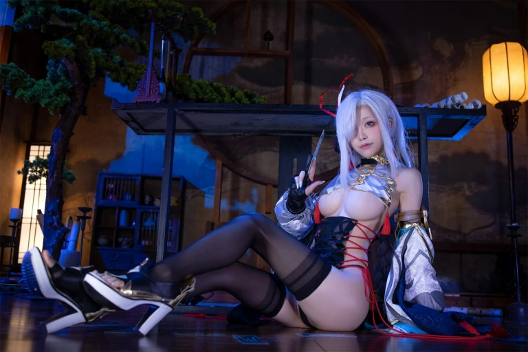 水淼Aqua《申鹤旗袍》主题写真：91张全套美图