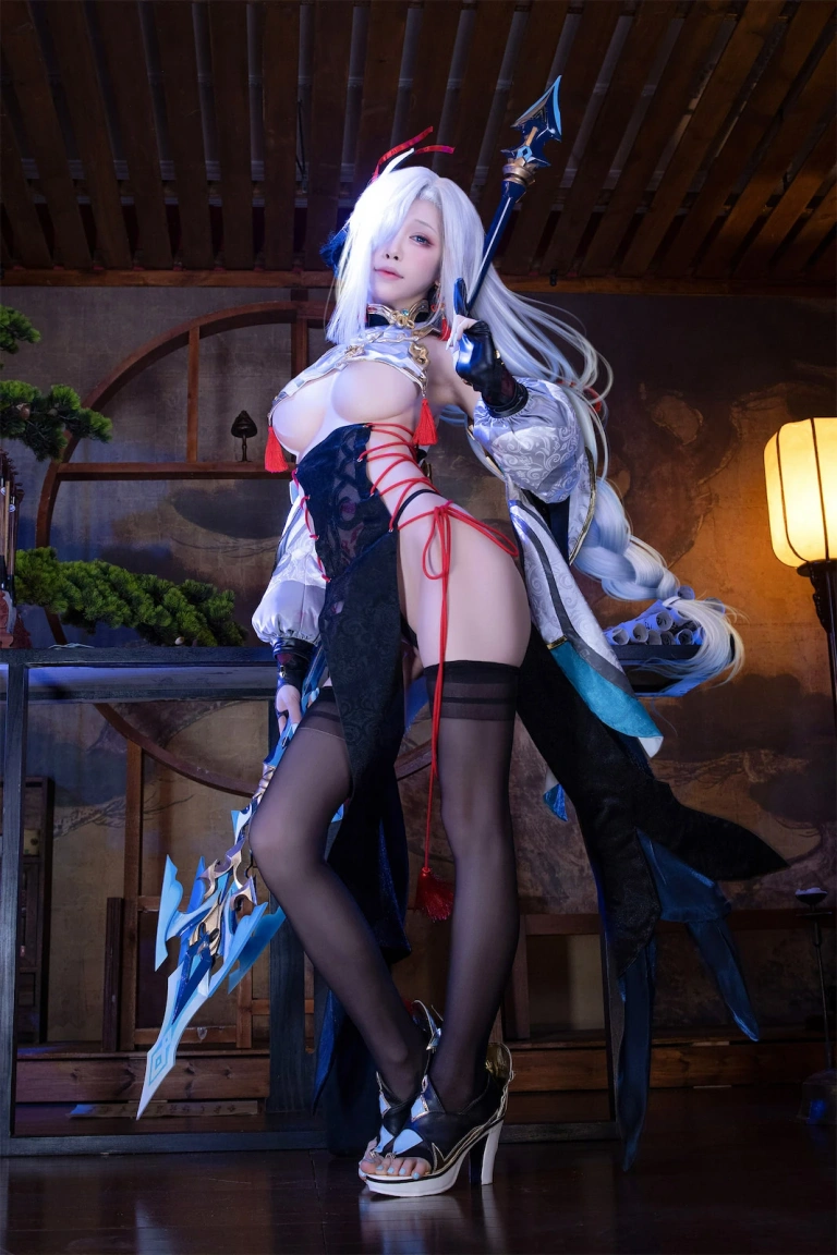 水淼Aqua《申鹤旗袍》主题写真：91张全套美图