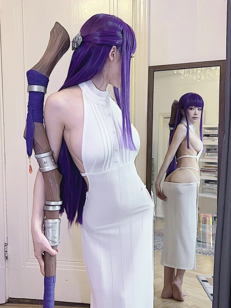 水淼Aqua《Fantia 2024年01月 今回もフェルンの自撮りですよ～💜》主题写真：23张全套美图