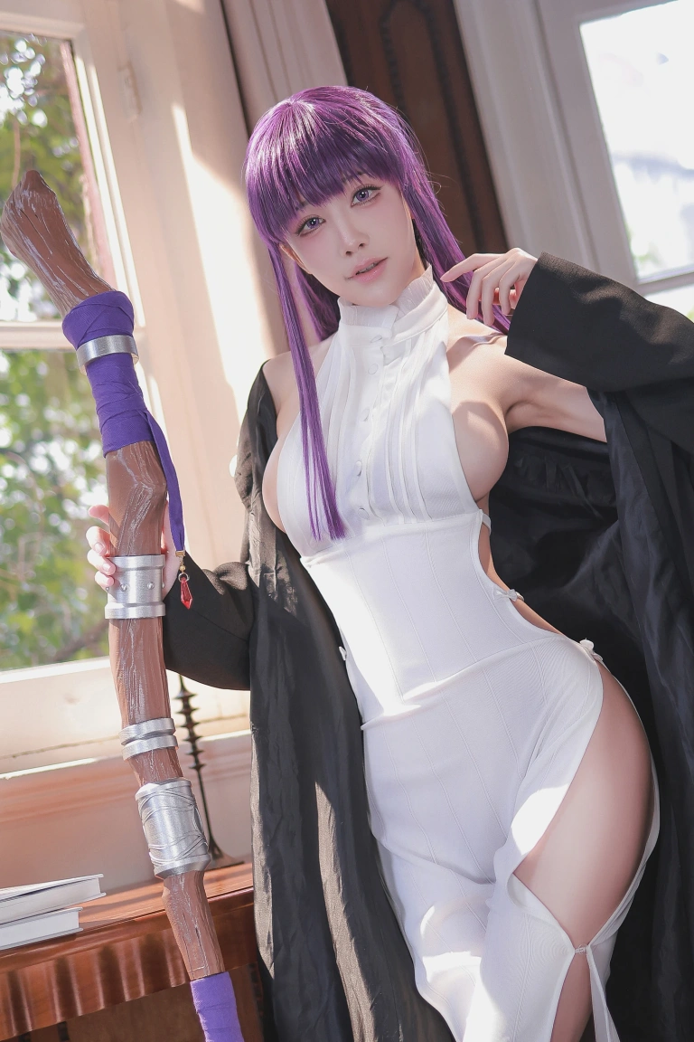 水淼Aqua《葬送のフリーレン フェルン コスプレ》主题写真：129张全套美图