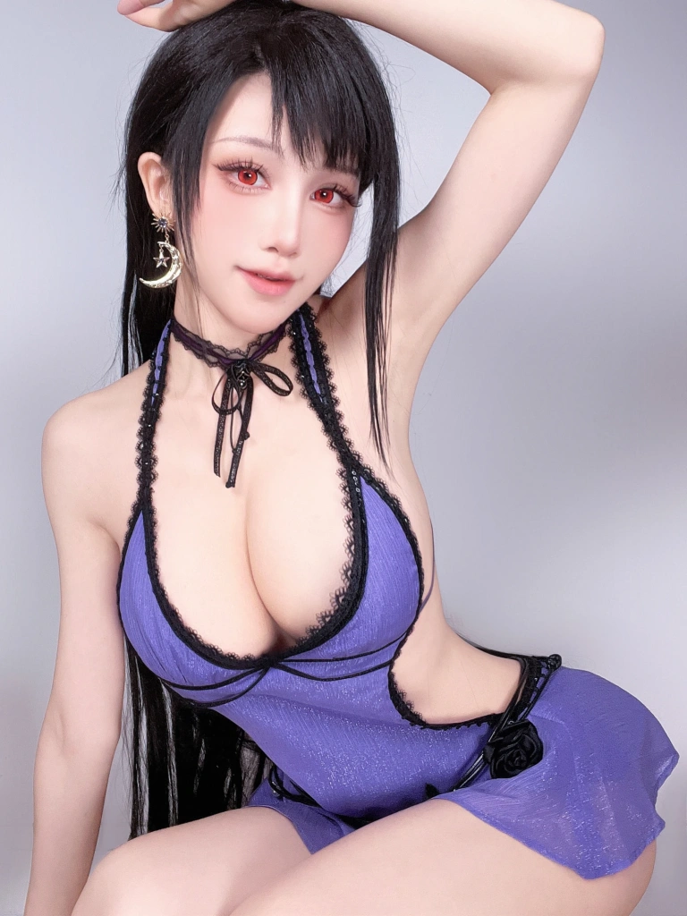 水淼Aqua《Fantia 2024年05月 蒂法礼服》主题写真：28张全套美图