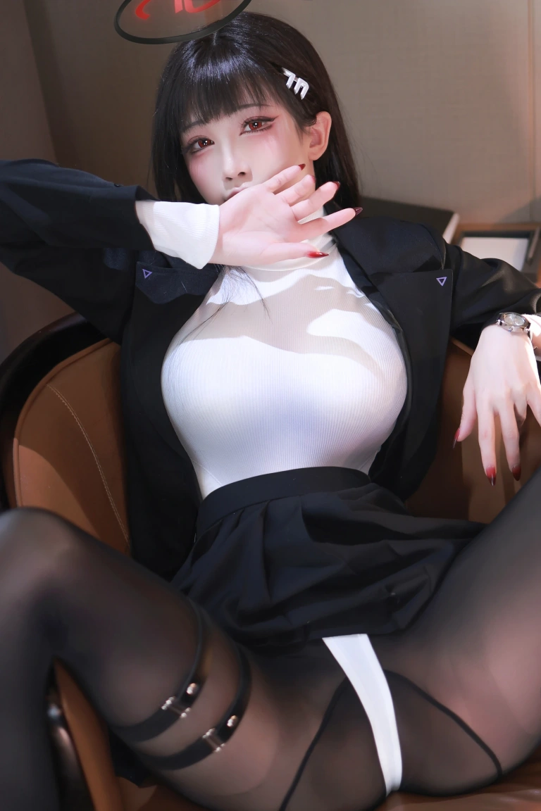 水淼Aqua《蔚蓝档案 调月莉音》主题写真：67张全套美图