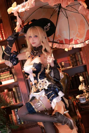 水淼Aqua《原神 娜维娅》主题写真：57张全套美图