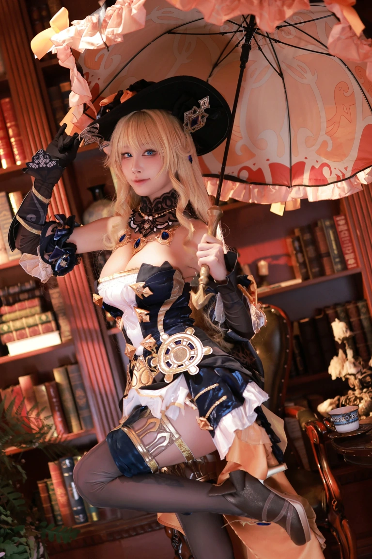 水淼Aqua《原神 娜维娅》主题写真：57张全套美图