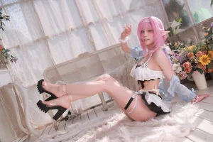 水淼Aqua《Patreon 崩坏3 爱莉希雅》主题写真：52张全套美图