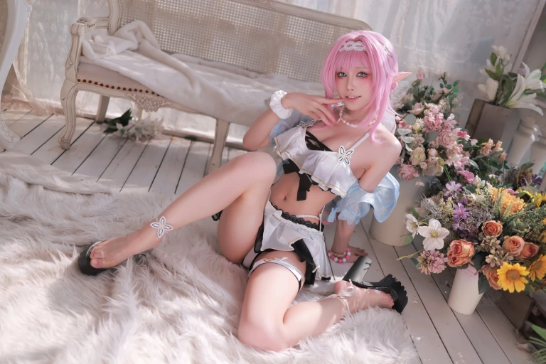 水淼Aqua《Patreon 崩坏3 爱莉希雅》主题写真：52张全套美图
