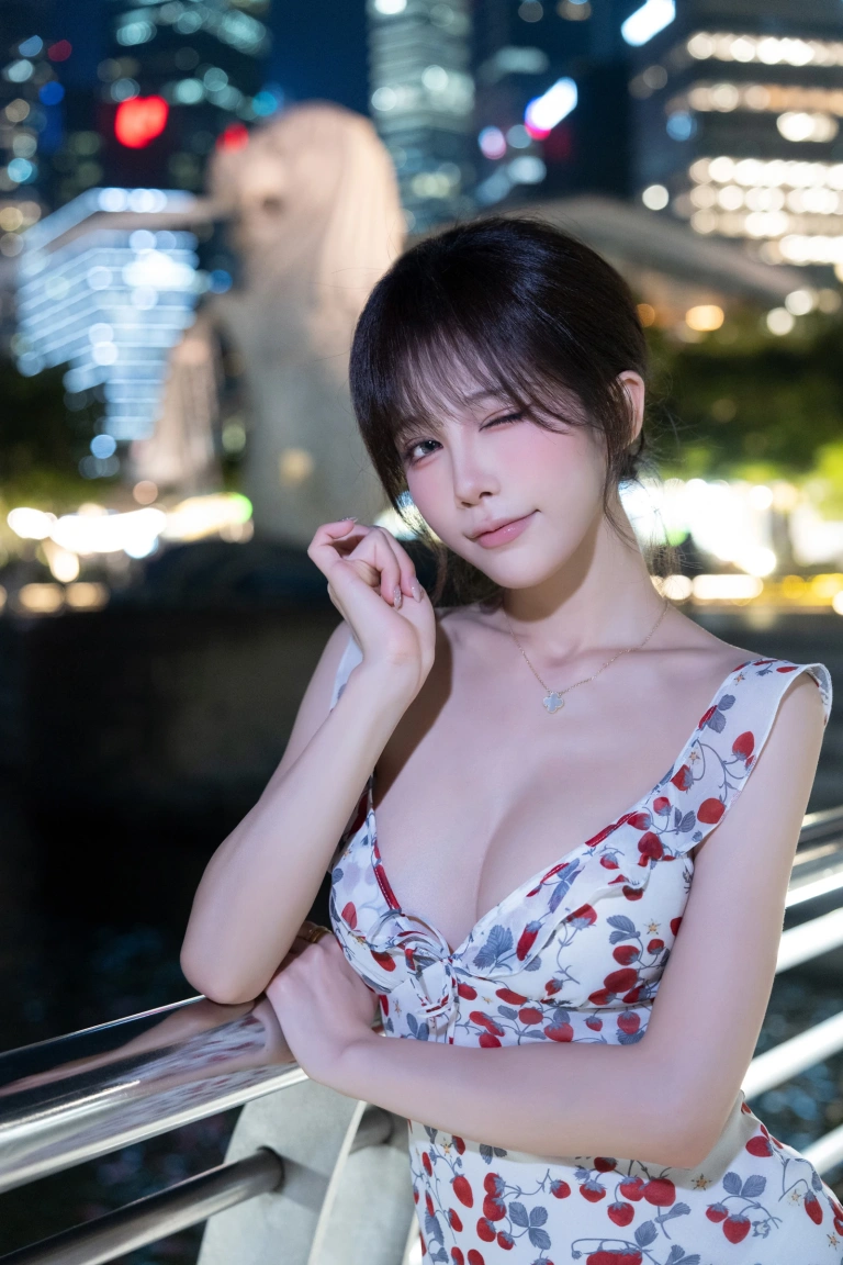 水淼Aqua《Patreon 新加坡夜拍留恋》主题写真：12张全套美图