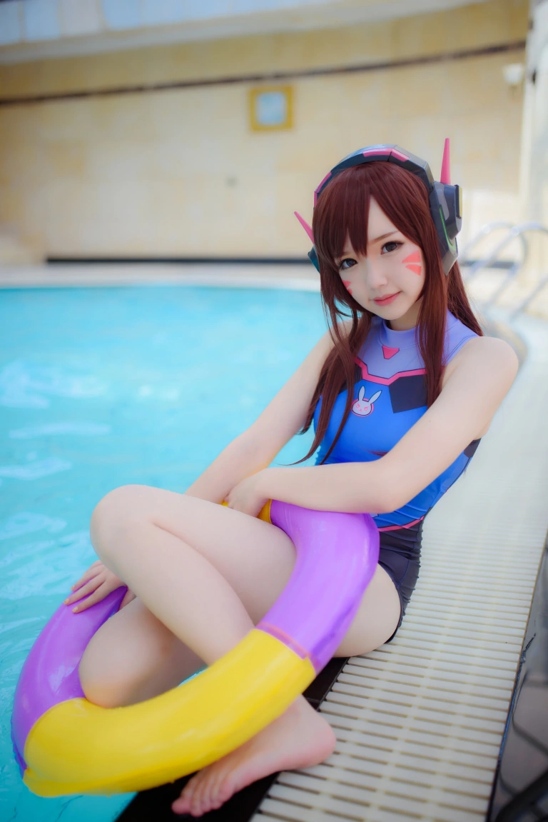 雪晴Astra《写真Vol.6 Overwatch-D.Va水着》主题写真：31张全套美图