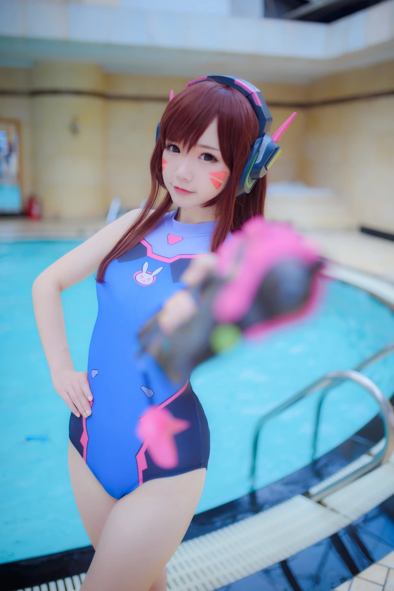 雪晴Astra《写真Vol.6 Overwatch-D.Va水着》主题写真：31张全套美图