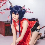 雪晴Astra《写真Vol.14 明日方舟 陈 旗袍》主题写真：18张全套美图