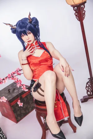 雪晴Astra《写真Vol.14 明日方舟 陈 旗袍》主题写真：18张全套美图