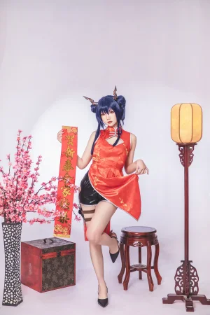 雪晴Astra《写真Vol.14 明日方舟 陈 旗袍》主题写真：18张全套美图