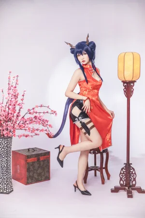 雪晴Astra《写真Vol.14 明日方舟 陈 旗袍》主题写真：18张全套美图