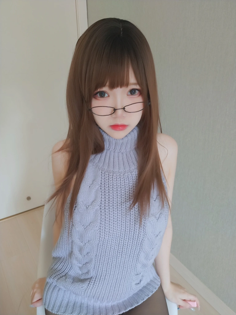 雪晴Astra《自撮りVol.23 黑丝漏背毛衣》主题写真：155张全套美图，含19个视频