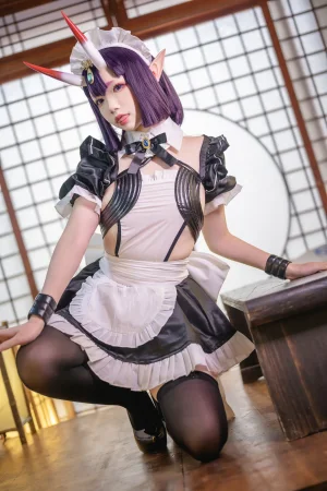 雪晴Astra《酒吞童子女仆》主题写真：62张全套美图，含13个视频