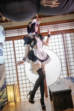 雪晴Astra《酒吞童子女仆》主题写真：62张全套美图，含13个视频