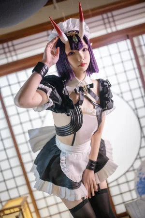 雪晴Astra《酒吞童子女仆》主题写真：62张全套美图，含13个视频