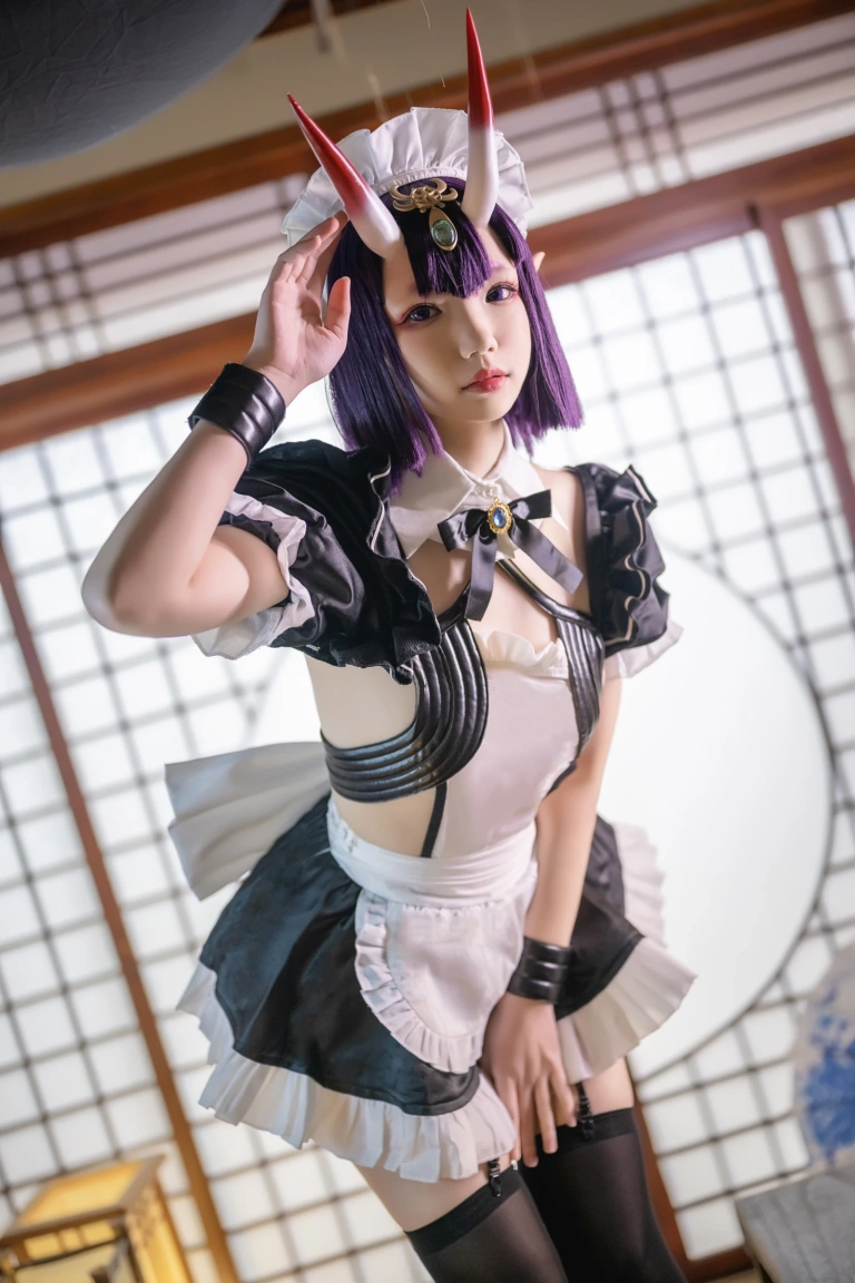 雪晴Astra《酒吞童子女仆》主题写真：62张全套美图，含13个视频