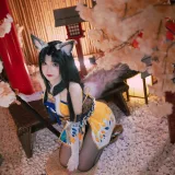 雪晴Astra《永劫无间 黑胡桃》主题写真：12张全套美图