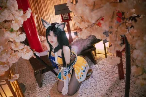 雪晴Astra《永劫无间 黑胡桃》主题写真：12张全套美图