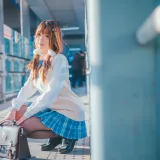 雪晴Astra《JK夕阳》主题写真：25张全套美图