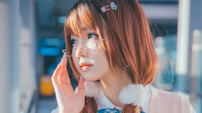 雪晴Astra《JK夕阳》主题写真：25张全套美图