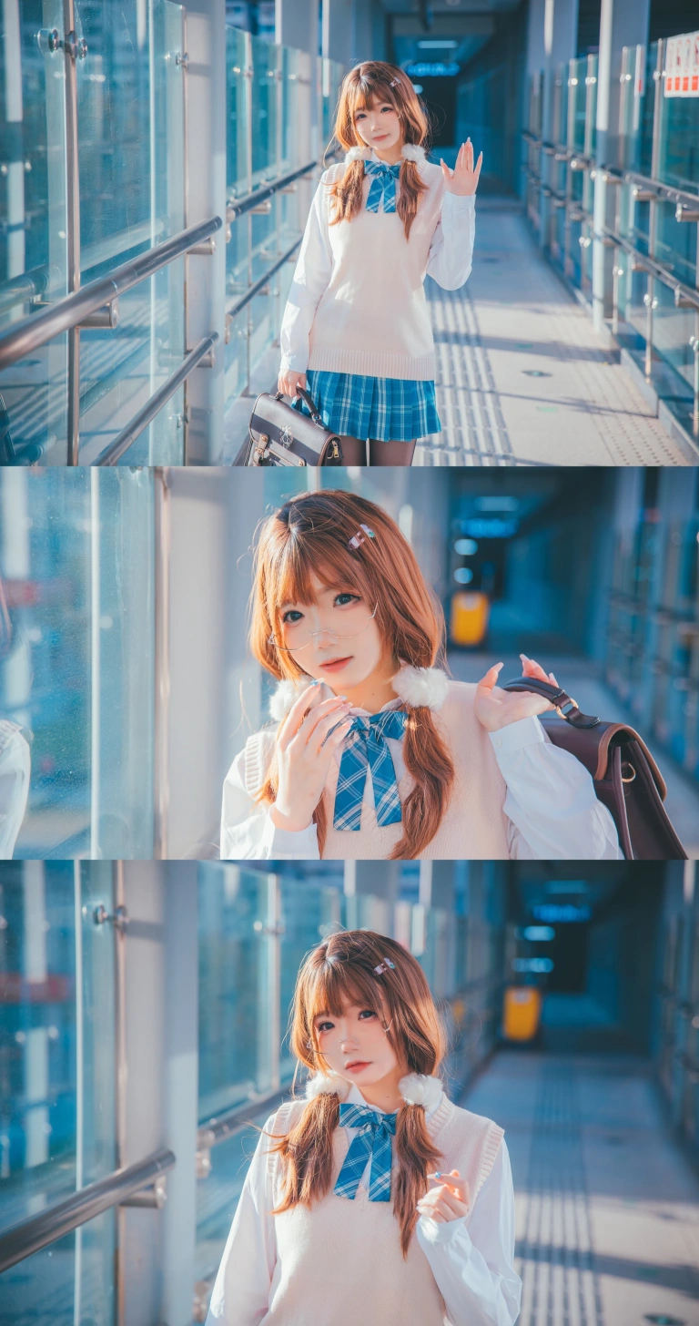 雪晴Astra《JK夕阳》主题写真：25张全套美图