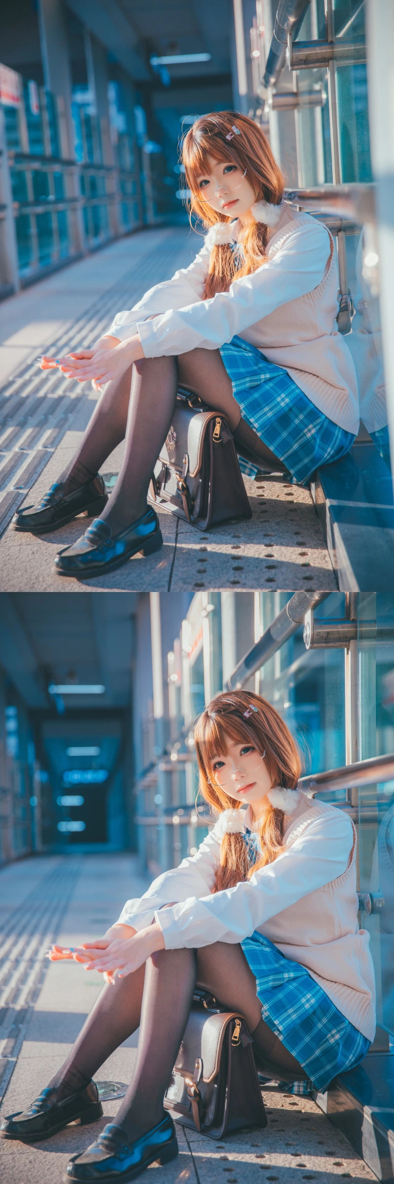 雪晴Astra《JK夕阳》主题写真：25张全套美图