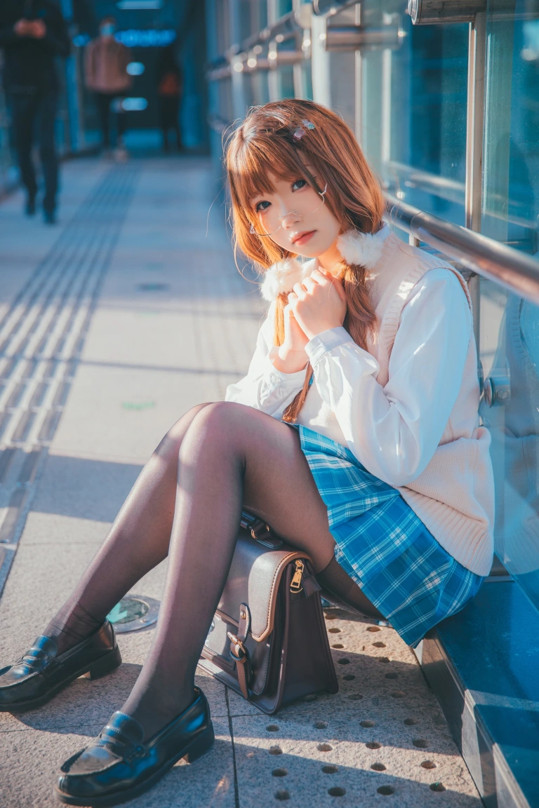 雪晴Astra《JK夕阳》主题写真：25张全套美图
