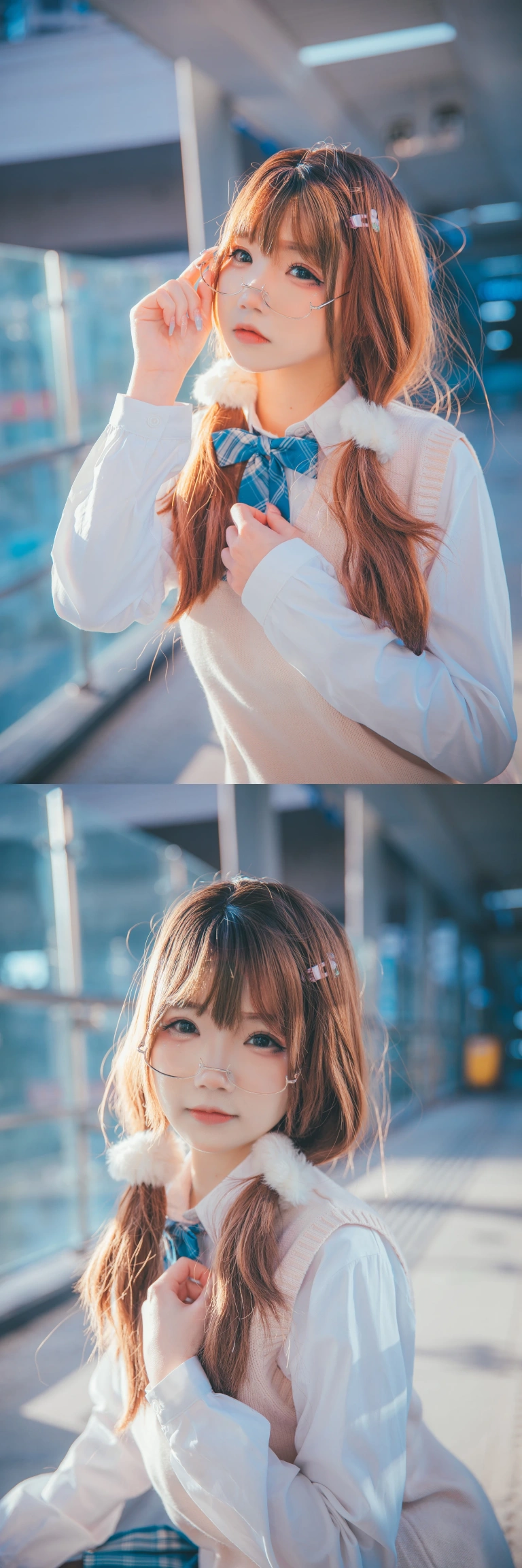 雪晴Astra《JK夕阳》主题写真：25张全套美图
