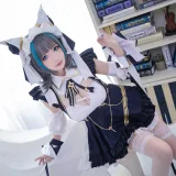 雪晴Astra《Azure Lane 柴郡》主题写真：18张全套美图