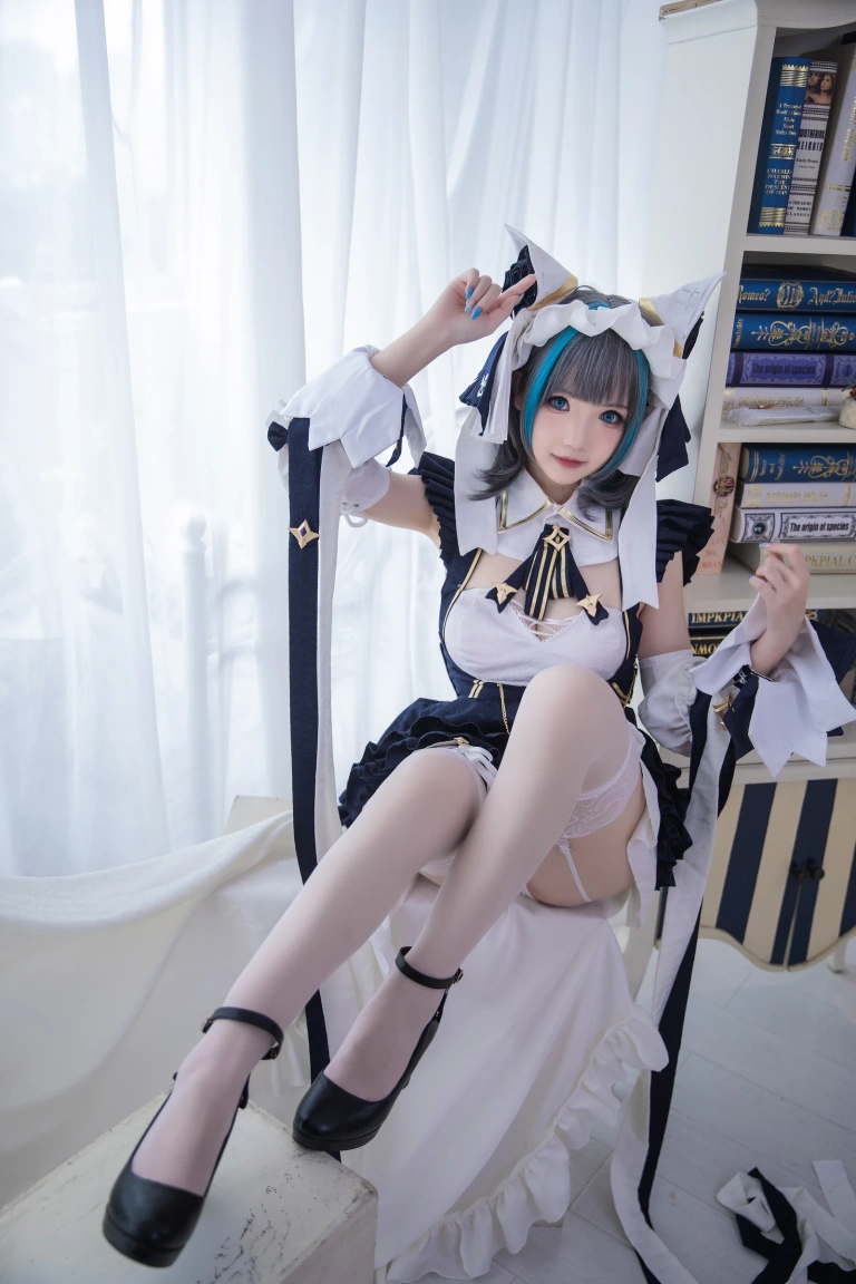雪晴Astra《Azure Lane 柴郡》主题写真：18张全套美图