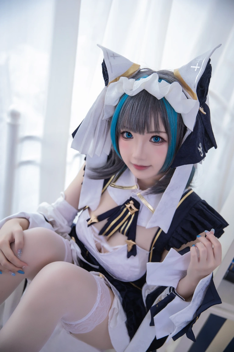 雪晴Astra《Azure Lane 柴郡》主题写真：18张全套美图