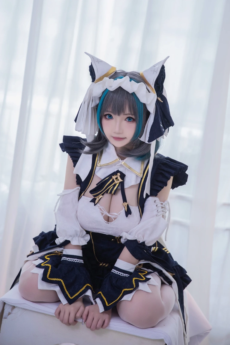雪晴Astra《Azure Lane 柴郡》主题写真：18张全套美图