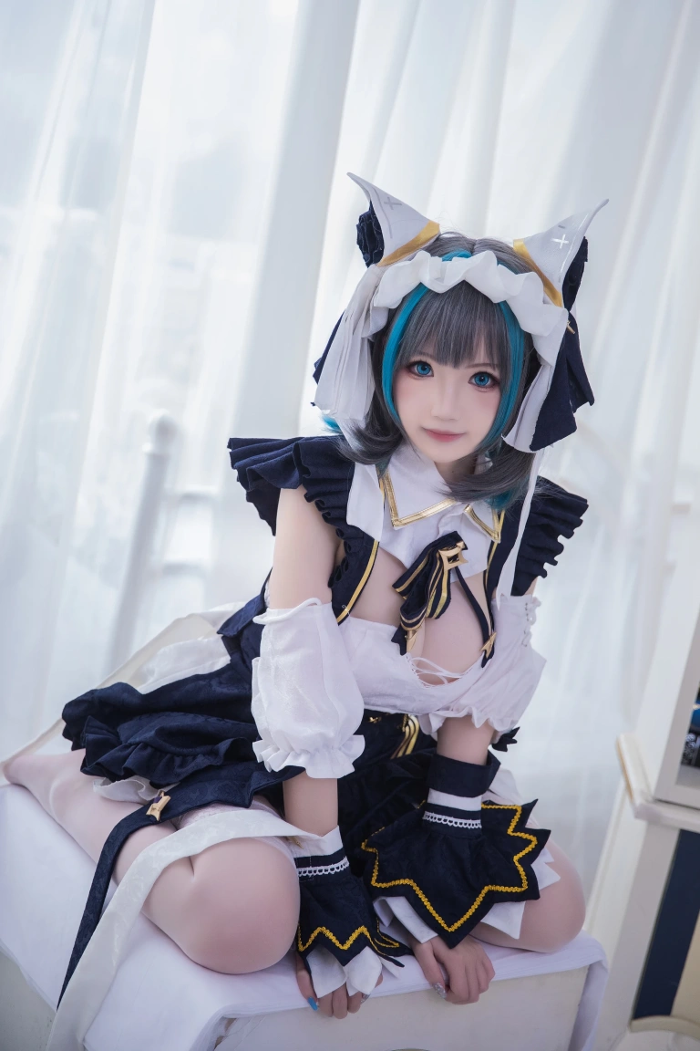 雪晴Astra《Azure Lane 柴郡》主题写真：18张全套美图