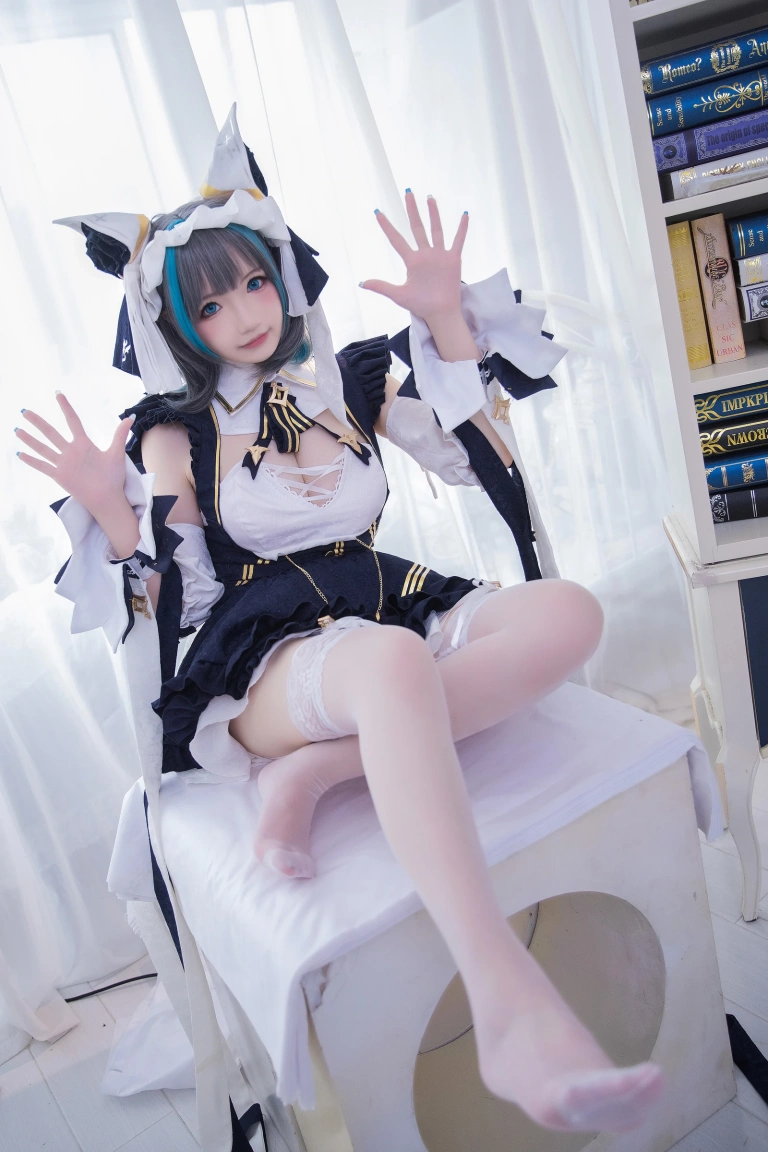雪晴Astra《Azure Lane 柴郡》主题写真：18张全套美图