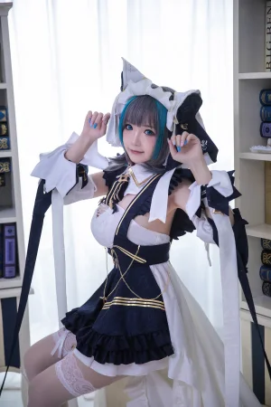 雪晴Astra《Azure Lane 柴郡》主题写真：18张全套美图